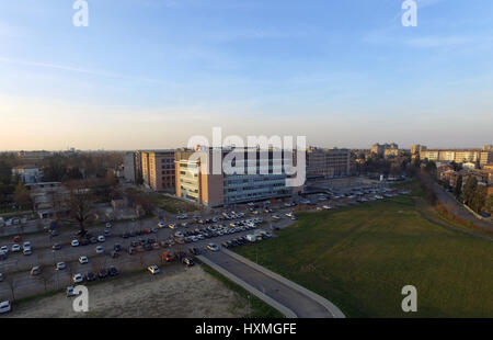 Krankenhaus Luftbild von Reggio Emilia von Santa Maria Nuova, Kern-Krebs-Mitte Stockfoto