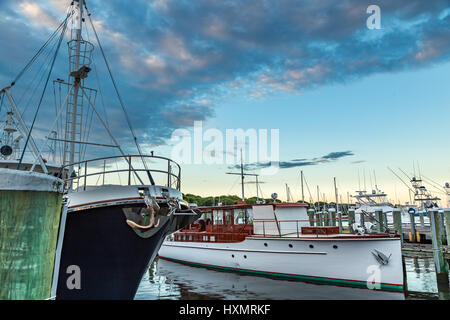 Falmouth Harbour befindet sich auf der Südseite von Cape Cod auf halbem Weg zwischen Newport, Rhode Island und Nantucket Island. Stockfoto