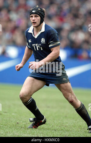 SIMON TAYLOR Schottland & EDINBURGH RUGBY STADE Frankreich PARIS 23. Februar 2003 Stockfoto