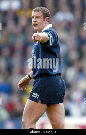 MARTIN STRANZL. Schottland & GLASGOW RUGBY TWICKENHAM LONDON ENGLAN 22. März 2003 Stockfoto