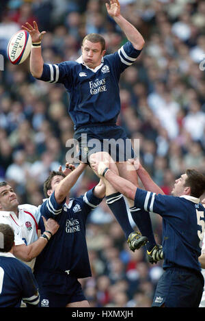 MARTIN STRANZL. Schottland & GLASGOW RUGBY TWICKENHAM LONDON ENGLAN 22. März 2003 Stockfoto