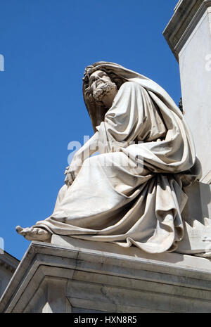 Prophet Jesaja von Revelli an der Säule der Unbefleckten Empfängnis auf Piazza Mignanelli in Rom, Italien Stockfoto