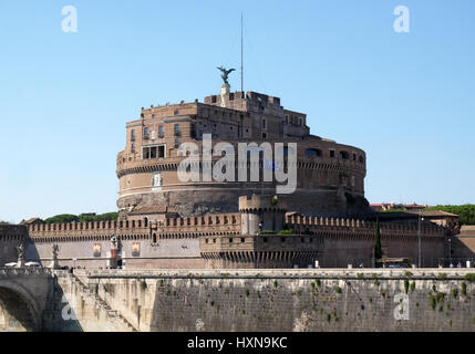 Das Mausoleum des Hadrian, normalerweise bekannt als Castel Sant'Angelo in Rom, Italien Stockfoto