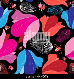 Helle Blumenmuster Stock Vektor