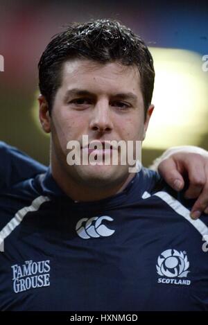 HUGO SOUTHWELL Schottland & EDINBURGH MILLENIUM Stadion CARDIFF WALES 12. Februar 2006 Stockfoto