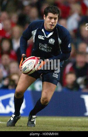 HUGO SOUTHWELL Schottland & EDINBURGH RU MILLENIUM Stadion CARDIFF WALES 12. Februar 2006 Stockfoto