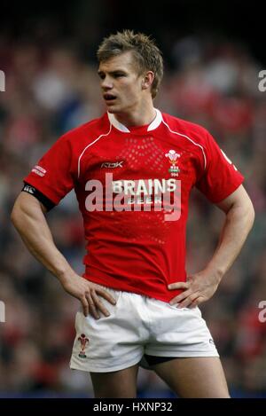 DWAYNE PEEL WALES & LLANELLI SCARLETS MILLENNIUM Stadion CARDIFF WALES 4. Februar 2007 Stockfoto