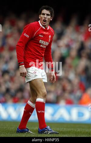 JAMES HOOK WALES & Fischadler MILLENNIUM Stadion CARDIFF WALES 4. Februar 2007 Stockfoto