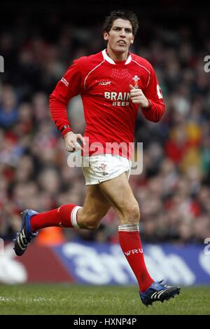 JAMES HOOK WALES & Fischadler MILLENNIUM Stadion CARDIFF WALES 4. Februar 2007 Stockfoto