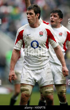 LOUIS DEACON ENGLAND & LEICESTER TIGERS RU TWICKENHAM LONDON ENGLAND 10. Februar 2007 Stockfoto