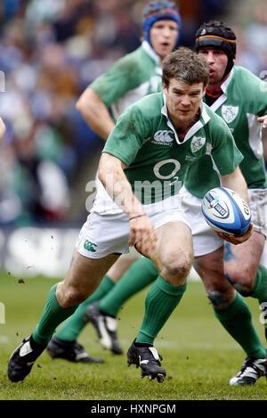 GORDON d ' Arcy Irland & LEINSTER MURRAYFIELD EDINBURGH Schottland 10. März 2007 Stockfoto