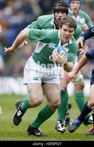 GORDON d ' Arcy Irland & LEINSTER MURRAYFIELD EDINBURGH Schottland 10. März 2007 Stockfoto