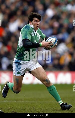 SHANE HORGAN Irland & LEINSTER RU MURRAYFIELD EDINBURGH Schottland 10. März 2007 Stockfoto