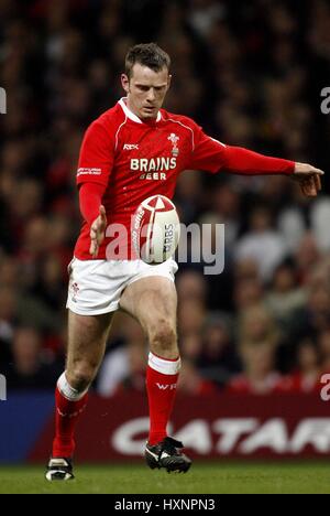 KEVIN MORGAN WALES & NEWPORT GWENT Drachen MILLENNIUM Stadion CARDIFF WALES 17. März 2007 Stockfoto