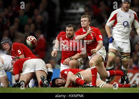 DWAYNE PEEL WALES & LLANELLI SCARLETS MILLENNIUM Stadion CARDIFF WALES 17. März 2007 Stockfoto