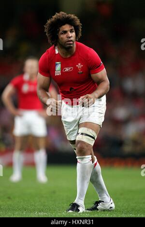 COLIN CHARVIS WALES & SWANSEA RU MILLENNIUM Stadion CARDIFF WALES 15. September 2007 Stockfoto