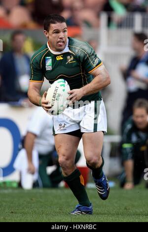 ANDRE PRETORIUS Südafrika RU PARC DES PRINCES PARIS Frankreich 9. September 2007 Stockfoto