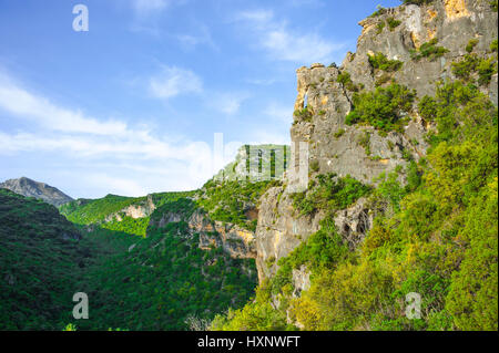 die Schlucht Garganta Verde, Naturpark Sierra de Grazalema; Andalusien, Spanien Stockfoto