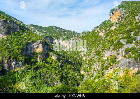 die Schlucht Garganta Verde, Naturpark Sierra de Grazalema; Andalusien, Spanien Stockfoto