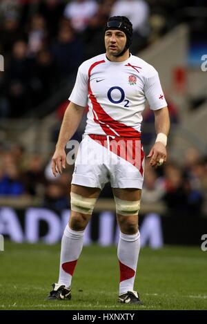 STEVE BORTHWICK ENGLAND & Bad RU TWICKENHAM LONDON ENGLAND 2. Februar 2008 Stockfoto