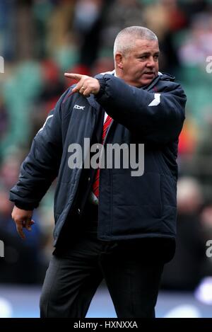 WARREN GATLAND WALES Rugby-UNION-Trainer TWICKENHAM LONDON ENGLAND 2. Februar 2008 Stockfoto