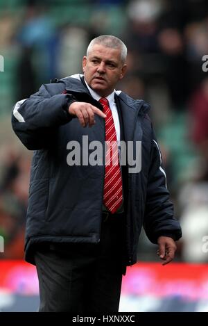 WARREN GATLAND WALES Rugby-UNION-Trainer TWICKENHAM LONDON ENGLAND 2. Februar 2008 Stockfoto