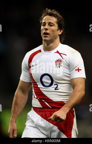 ANDY GOMARSALL ENGLAND & HARLEQUINS RU TWICKENHAM LONDON ENGLAND 2. Februar 2008 Stockfoto