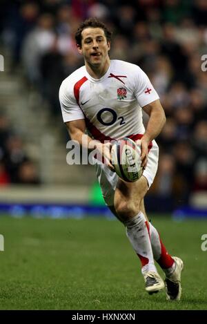 ANDY GOMARSALL ENGLAND & HARLEQUINS RU TWICKENHAM LONDON ENGLAND 2. Februar 2008 Stockfoto