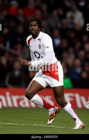 PAUL SACKEY ENGLAND & LONDON WASPS TWICKENHAM LONDON ENGLAND 2. Februar 2008 Stockfoto