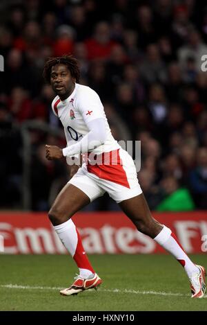 PAUL SACKEY ENGLAND & LONDON WASPS TWICKENHAM LONDON ENGLAND 2. Februar 2008 Stockfoto