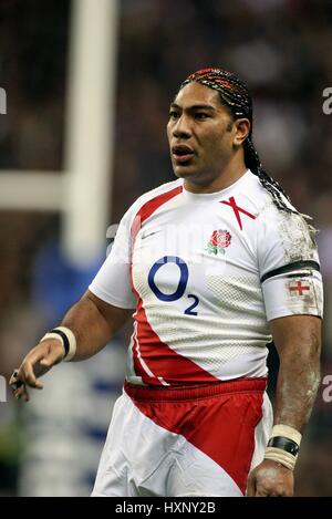 LESLEY VAINIKOLO ENGLAND & GLOUCESTER RU TWICKENHAM LONDON ENGLAND 2. Februar 2008 Stockfoto