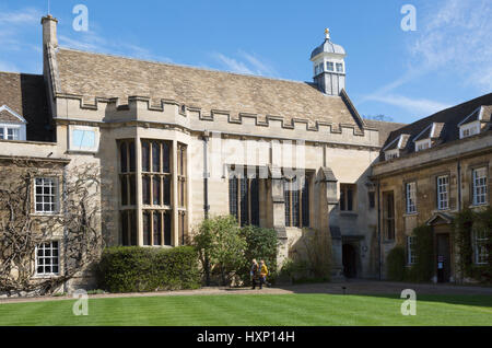 Christs College Cambridge Universität Cambridge UK - Halle, erste Gericht Stockfoto