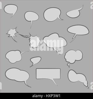 Reihe von Comic-Sprechblasen. Stock Vektor