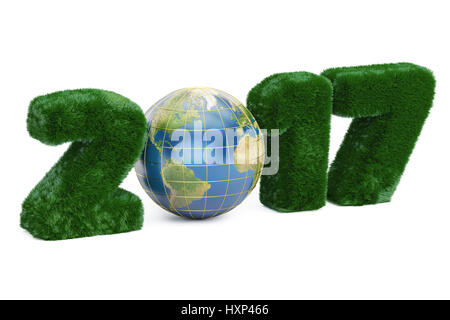 Earth Day 2017 Konzept, 3D-Rendering isolierten auf weißen Hintergrund Stockfoto