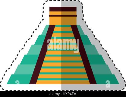 Maya Pyramide isolierten Symbol Stock Vektor