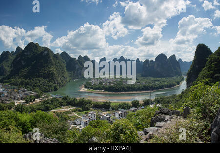 Li-Fluss-Kurve am Xingping, Guangxi, china Stockfoto