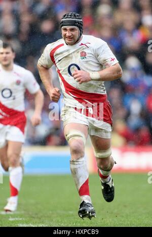 STEVE BORTHWICK ENGLAND & Bad RU MURRAYFIELD EDINBURGH Schottland 8. März 2008 Stockfoto