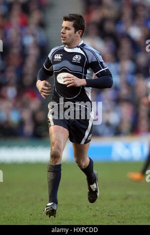 HUGO SOUTHWELL Schottland & EDINBURGH RU MURRAYFIELD EDINBURGH Schottland 8. März 2008 Stockfoto