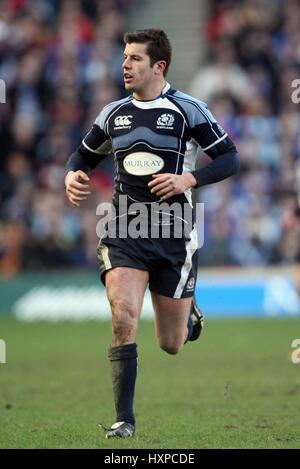 HUGO SOUTHWELL Schottland & EDINBURGH RU MURRAYFIELD EDINBURGH Schottland 8. März 2008 Stockfoto