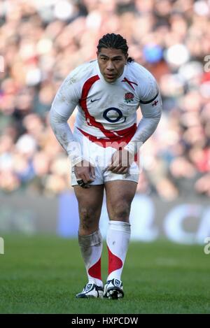 LESLEY VAINIKOLO ENGLAND & GLOUCESTER RU MURRAYFIELD EDINBURGH Schottland 8. März 2008 Stockfoto