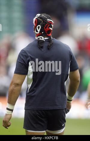 LESLEY VAINIKOLO ENGLAND & GLOUCESTER RU TWICKENHAM LONDON ENGLAND 15. März 2008 Stockfoto