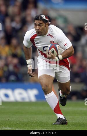 LESLEY VAINIKOLO ENGLAND & GLOUCESTER RU TWICKENHAM LONDON ENGLAND 15. März 2008 Stockfoto