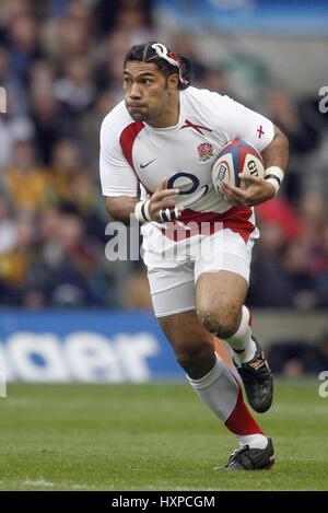 LESLEY VAINIKOLO ENGLAND & GLOUCESTER RU TWICKENHAM LONDON ENGLAND 15. März 2008 Stockfoto