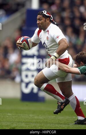 LESLEY VAINIKOLO ENGLAND & GLOUCESTER RU TWICKENHAM LONDON ENGLAND 15. März 2008 Stockfoto