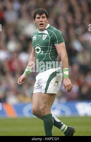 SHANE HORGAN Irland & LEINSTER RU TWICKENHAM LONDON ENGLAND 15. März 2008 Stockfoto