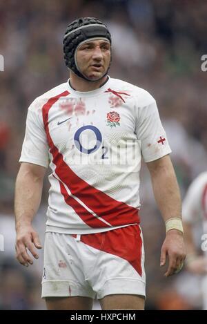 STEVE BORTHWICK ENGLAND & Bad RU TWICKENHAM LONDON ENGLAND 15. März 2008 Stockfoto