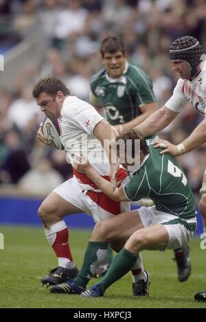 LEE MEARS ENGLAND & Bad RU TWICKENHAM LONDON ENGLAND 15. März 2008 Stockfoto