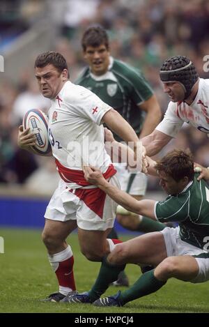 LEE MEARS ENGLAND & Bad RU TWICKENHAM LONDON ENGLAND 15. März 2008 Stockfoto