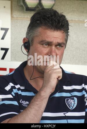 HEYNEKE MEYER LEICESTER TIGERS Trainer SIXWAYS STADIUM WORCESTER ENGLAND 20. September 2008 Stockfoto