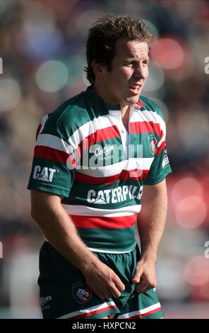 JAMES GRINDAL LEICESTER TIGERS RU WELFORD ROAD LEICESTER ENGLAND 3. Oktober 2009 Stockfoto